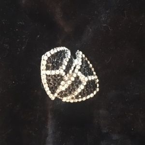 Black & White Rhinestone Costume Ring